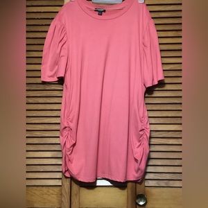 Pink blouse with rousing